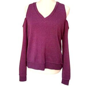 NEW! Alternative brand for NORDSTROM Purple Shoulder Cut Out Sweatshirt - small